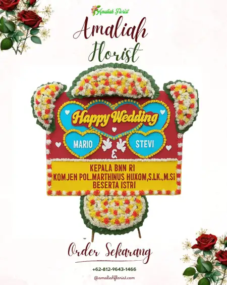 Papan Bunga Pernikahan Tlawong